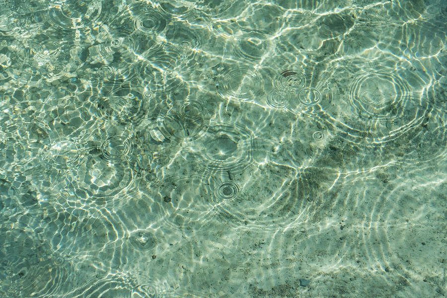 Refreshing Aqua - Cool Ring Orb and Veins of Light Patterns Photograph by Georgia Mizuleva