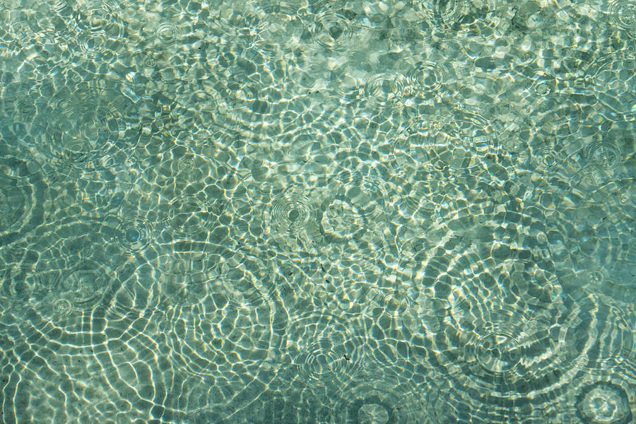 Refreshing Aqua - Overlapping Circles with Cool Tie Dye Effect Photograph by Georgia Mizuleva