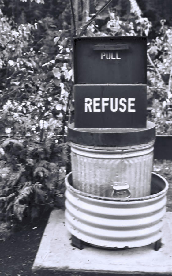 Refuse Garbage Container Photograph by Cathy Anderson