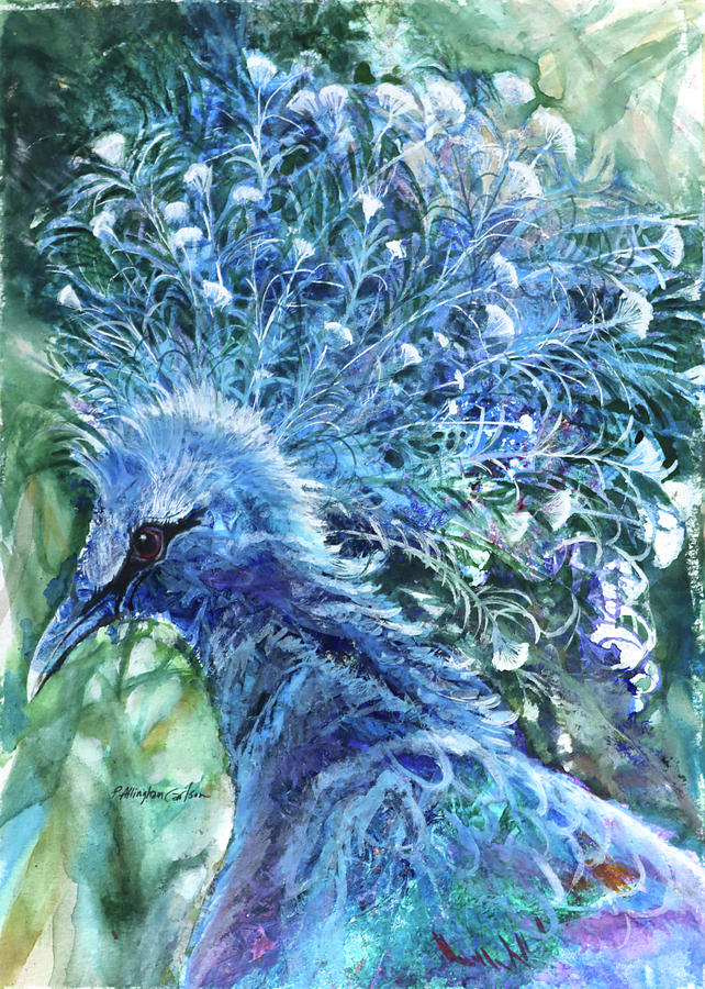 Regal, Victoria Crowned Pigeon Painting by Patricia Allingham Carlson