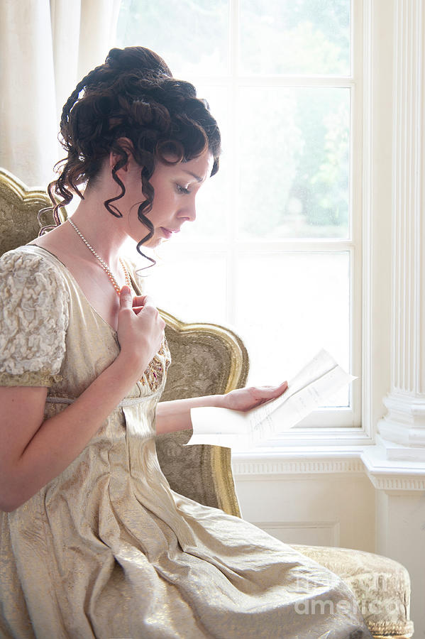 Regency Woman Reading A Letter Photograph by Lee Avison