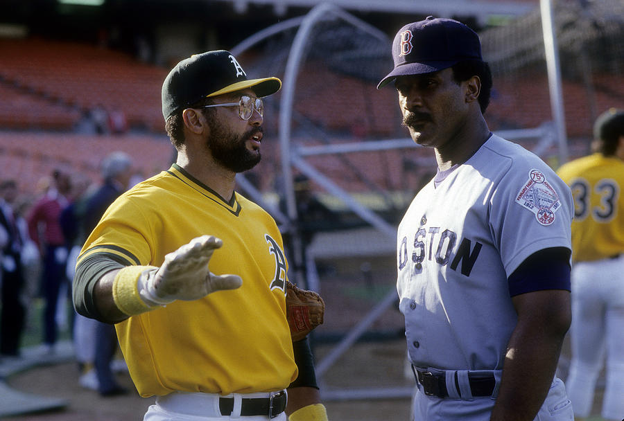 Reggie Jackson and Jim Rice Photograph by Focus On Sport