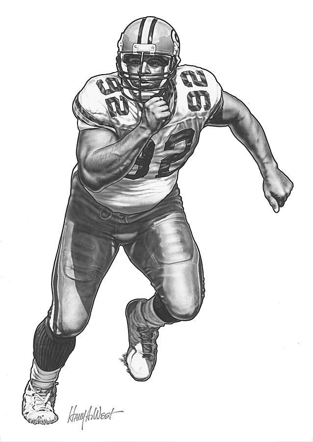 Reggie White Drawing by Harry West - Pixels