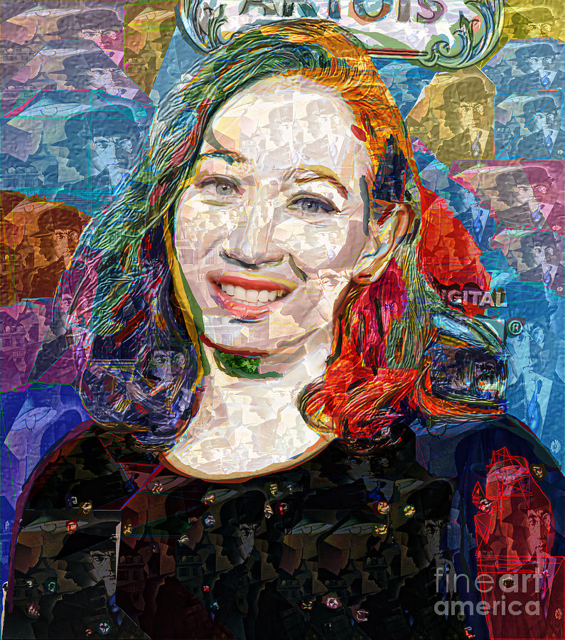 Regina Spektor, Russia photo mosaic collage wall art Digital Art by