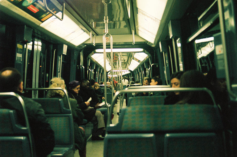 Regular commute in the parisian metro Photograph by Barthelemy De Mazenod