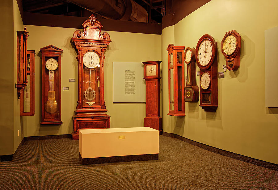 Regulator Clocks Exhibit Photograph by Sally Weigand