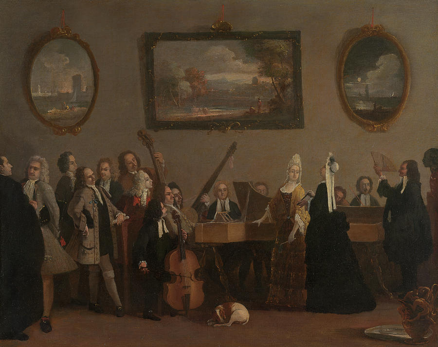 Rehearsal of an Opera, 1709 Painting by Marco Ricci
