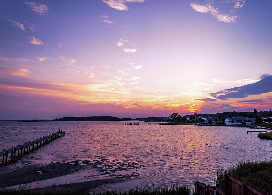 Rehoboth Bay Blue Hour Sunset Photograph by Jason Fink
