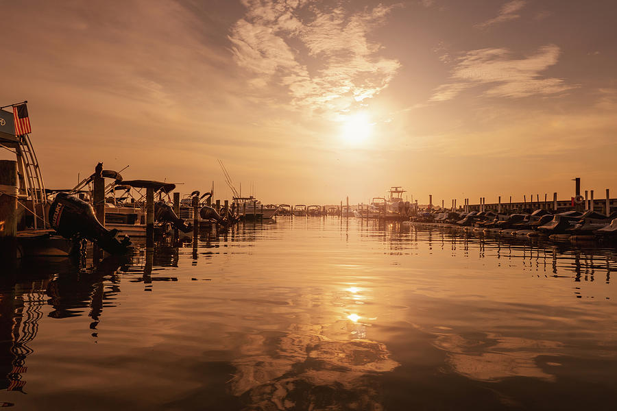 Rehoboth Bay Marina Sunset Photograph by Jason Fink