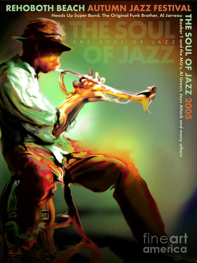 Rehoboth Jazz Fest 2020 Poster Digital Art by Mike Massengale