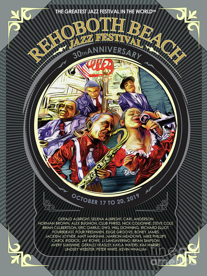 RehobothJazz2019poster18x24 Digital Art by Mike Massengale