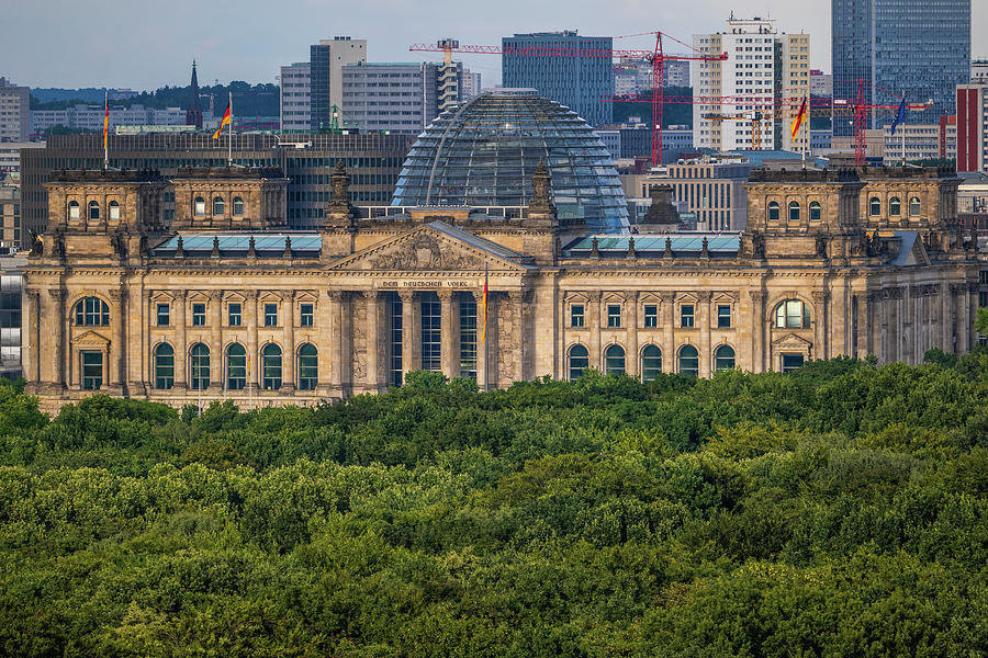 Reichstag Above Tiergarten In Berlin Photograph by Artur Bogacki