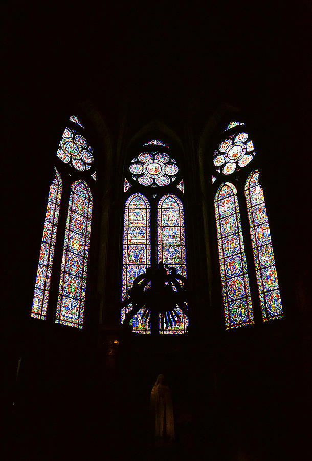 Reims Cathedral Chape Stained Glas Photograph by Nadalyn Larsen