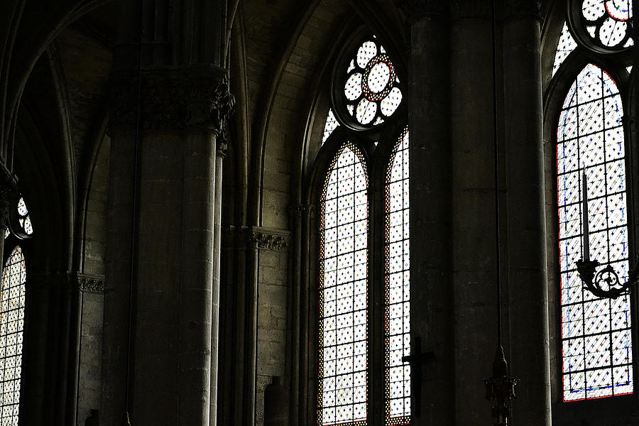Reims Cathedral Lighting the Grandeur  Photograph by Nadalyn Larsen