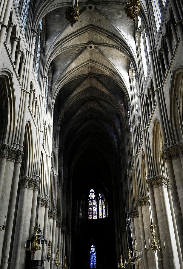 Reims Cathedral Nave Photograph by Nadalyn Larsen
