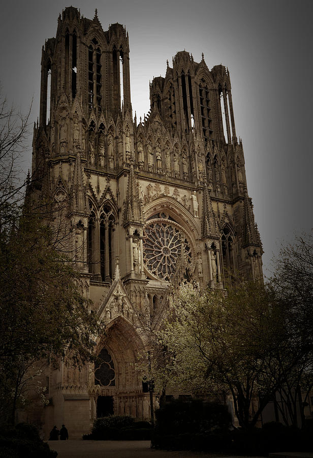 Reims Cathedral Reims France Photograph by Nadalyn Larsen