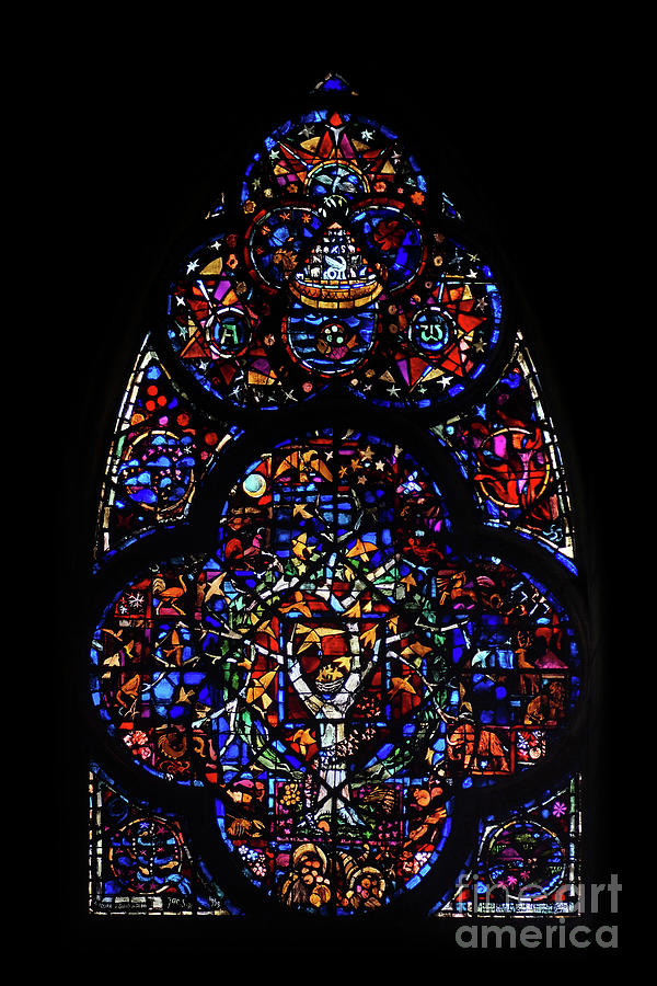 Reims Cathedral stained glass 2 Photograph by Rudi Prott