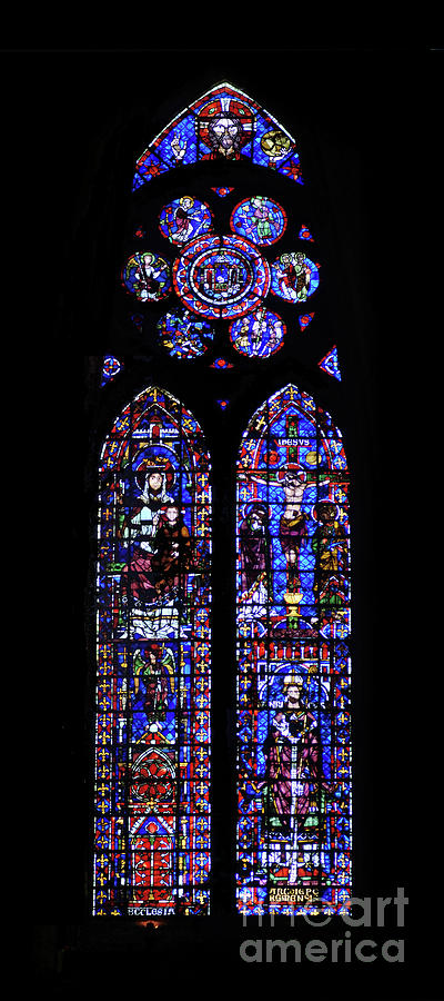 Reims Cathedral stained glass 3 Photograph by Rudi Prott