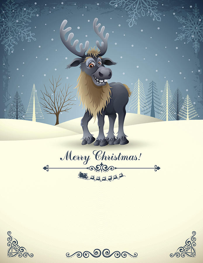 Reindeer Drawing by AlonzoDesign