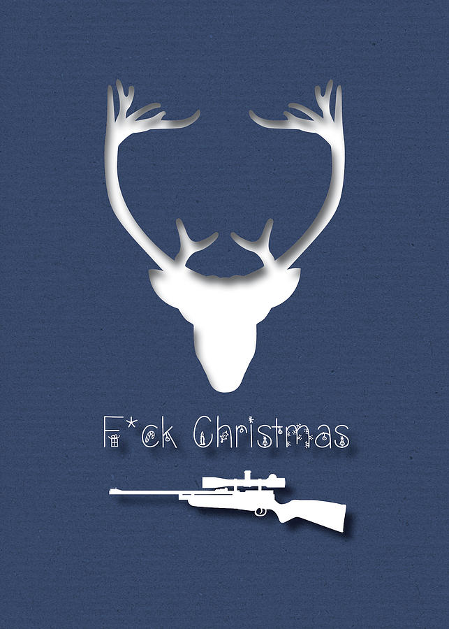 Reindeers do not like Christmas Humor Digital Art by Jan Keteleer