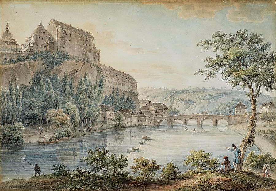 Reinermann, Friedrich Christian 1764 Wetzlar - 1835   View Of Weilburg An Der Lahn Painting