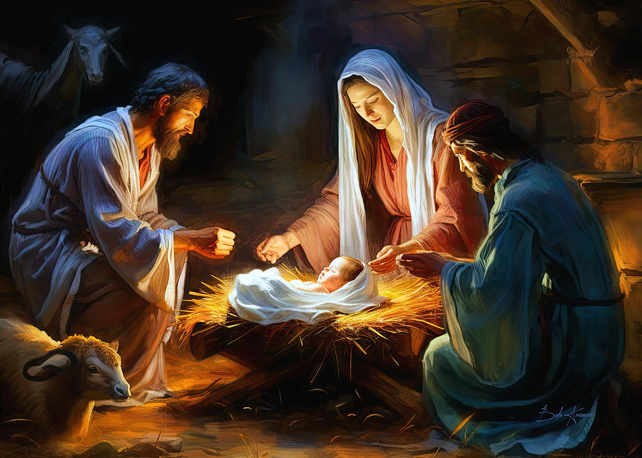 Rejoice in the Miracle of Christmas The Birth of Jesus Digital Art by ...