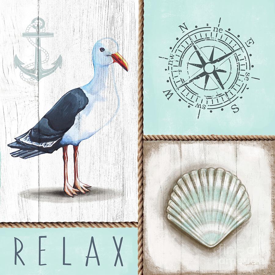 Relax Beach Decor Painting by Elizabeth Robinette Tyndall