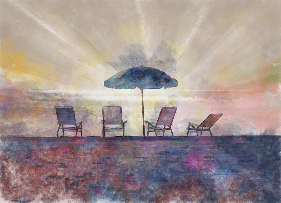 Sunset Mixed Media - Relax by Trish Tritz
