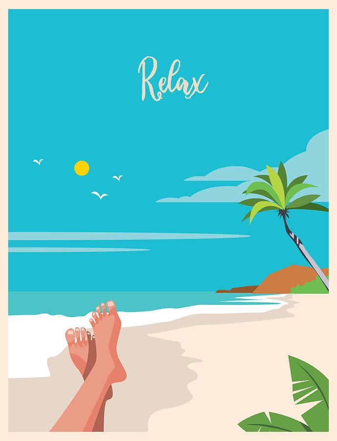 Relax - Vacation - Turism and Travels Drawing by SaulHerrera