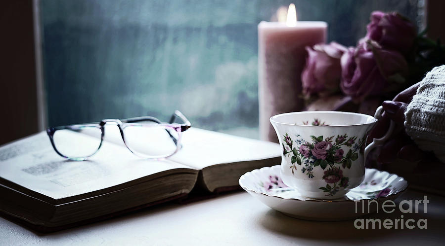 Relaxing By The Window On A Cold Rainy Day With Books And Cup Of Photograph By Milleflore Images Fine Art America