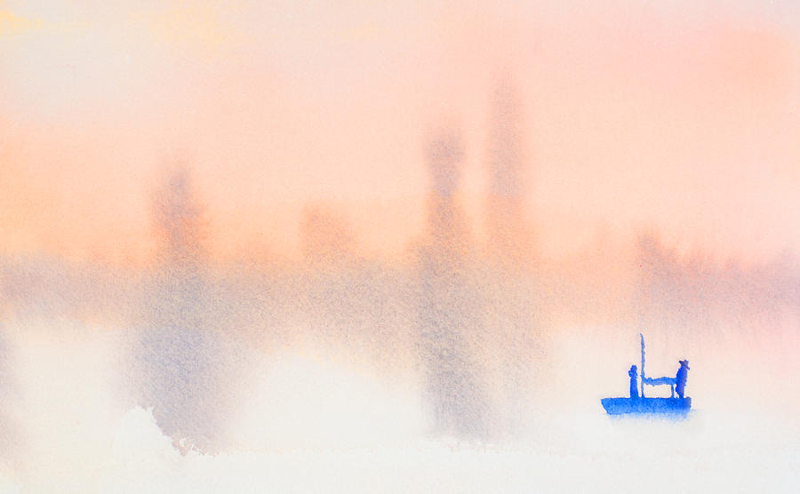 Relaxing on a Sailboat at Dawn by Paul Thompson Relaxing on a Sailboat at Dawn by Paul Thompson