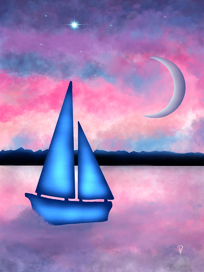 Relaxing Sail Digital Art