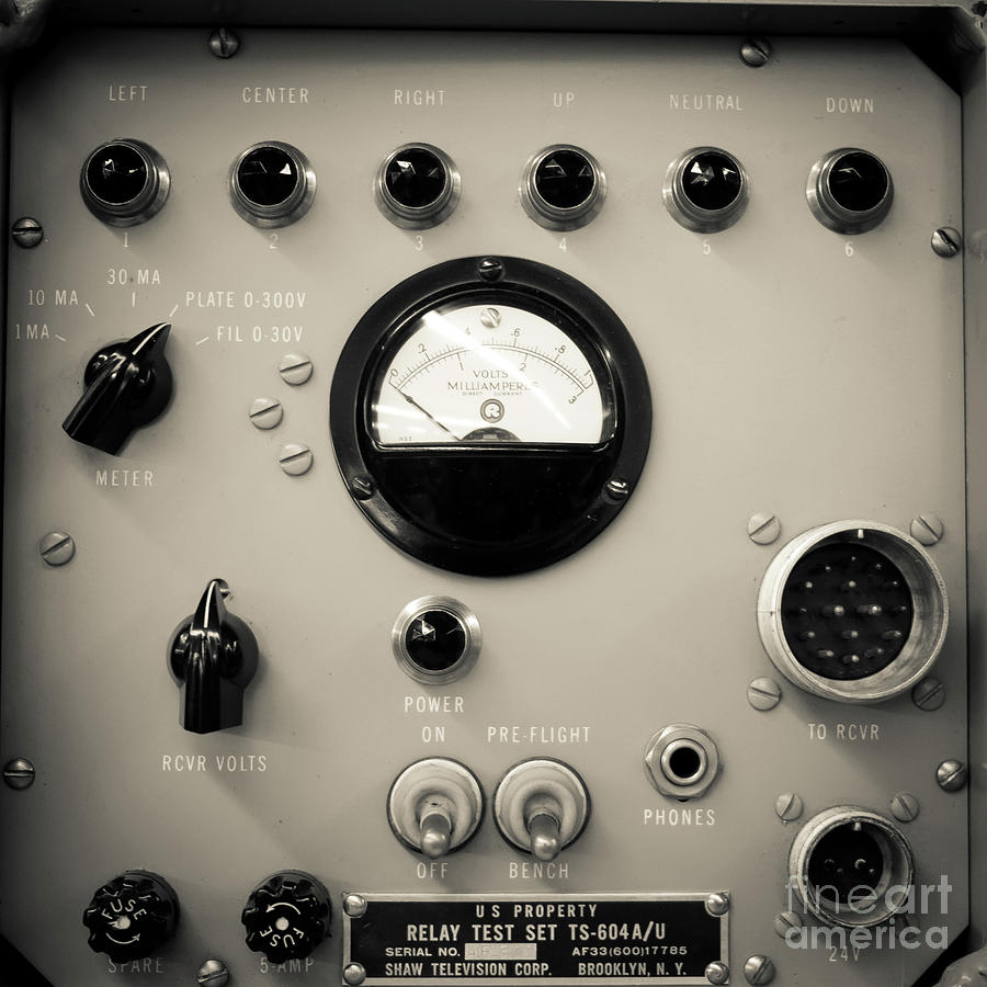 Relay Test Set Dials Vintage Photograph by Edward Fielding
