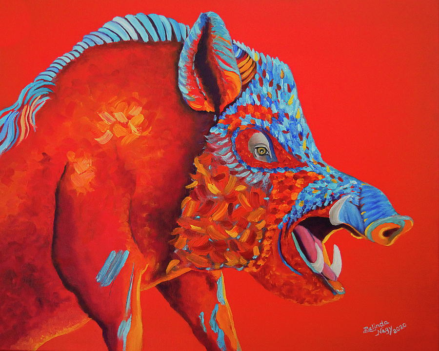 Relentless Razorback Painting by Belinda Nagy - Fine Art America