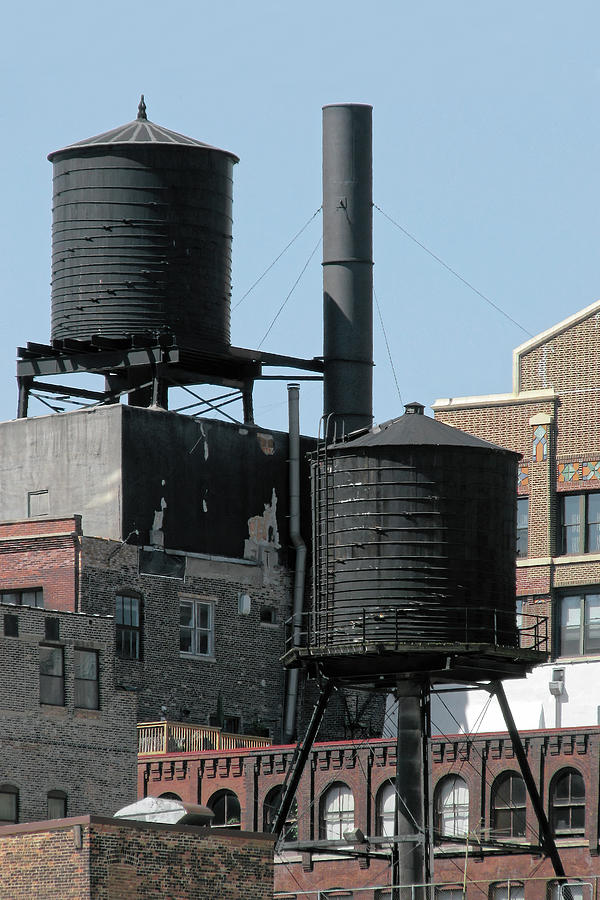 Relics -- Rooftop Water Tanks in Chicago, Illinois Photograph by Darin Volpe