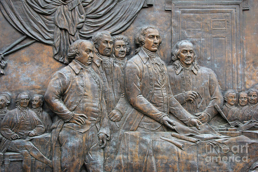 Relief of the Signing of the Declaration of Independence 8346 Photograph by Jack Schultz