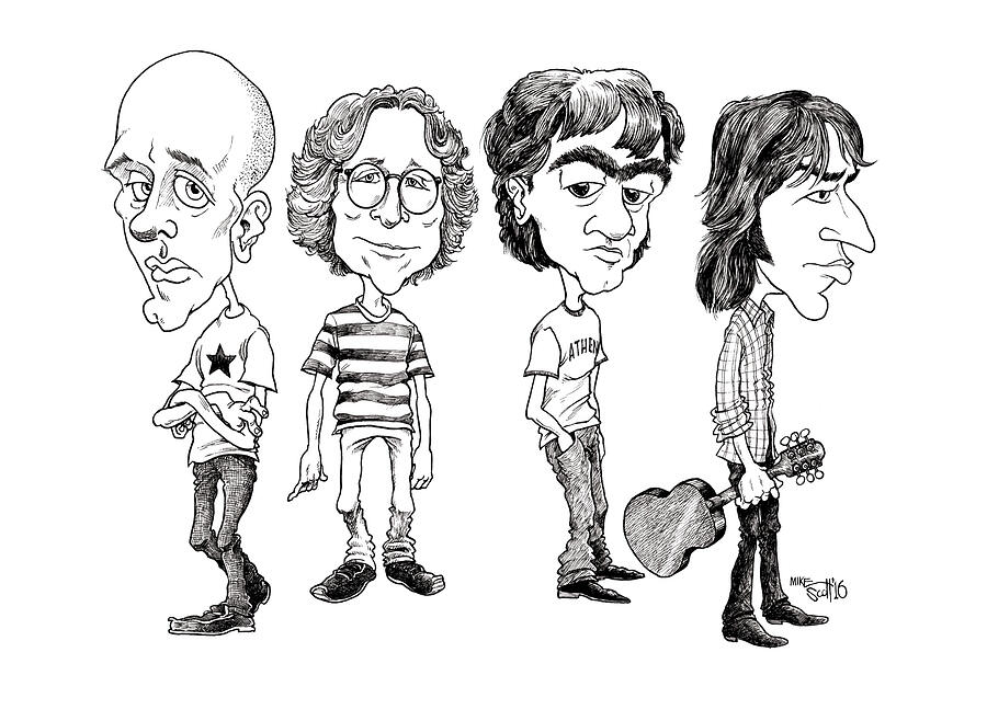 R.e.m. Drawing by Mike Scott