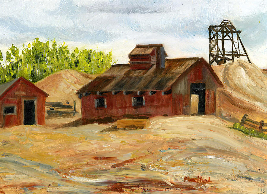 Remants of the Cameron Mine Painting by Martha Lancaster