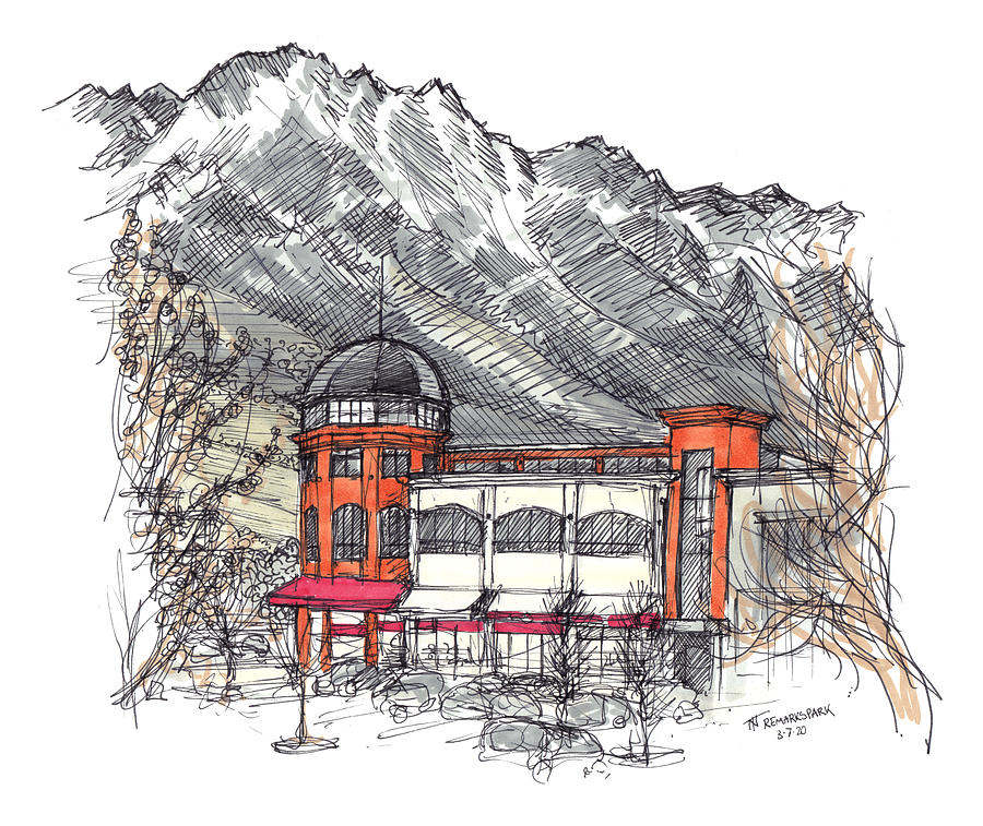 Mountain Drawing - Remarkables Park 2020 by Tom Napper