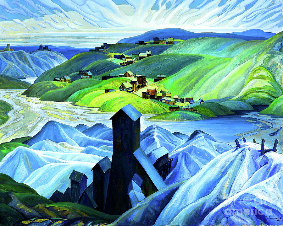 Remastered Art A Northern Silver Mine by Franklin Carmichael 20220520 Painting by Franklin Carmichael