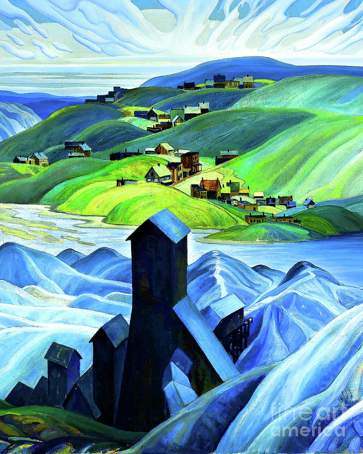 Remastered Art A Northern Silver Mine by Franklin Carmichael 20220520 v2 Painting by Franklin Carmichael