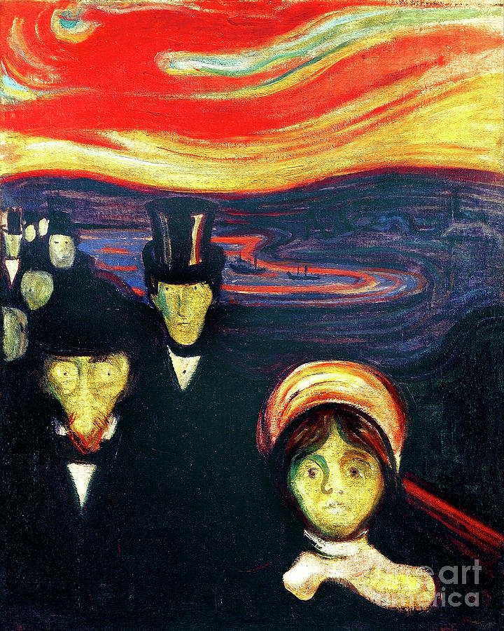 Remastered Art Anxiety by Edvard Munch 20240110 Painting by - Edvard Munch