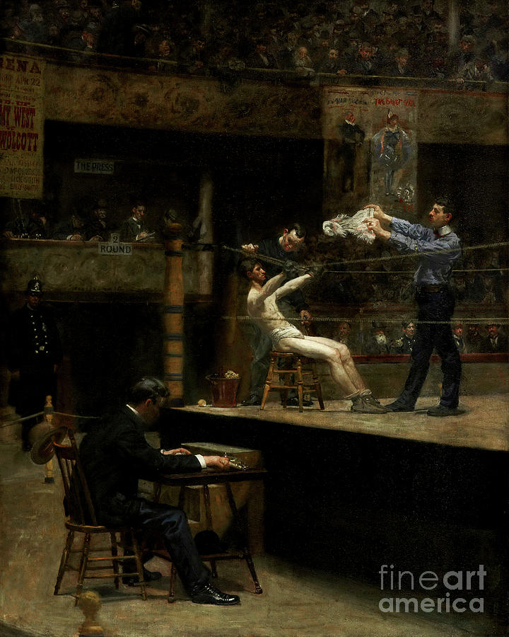 Remastered Art Between Rounds by Thomas Eakins 20220526 Painting by Thomas Eakins
