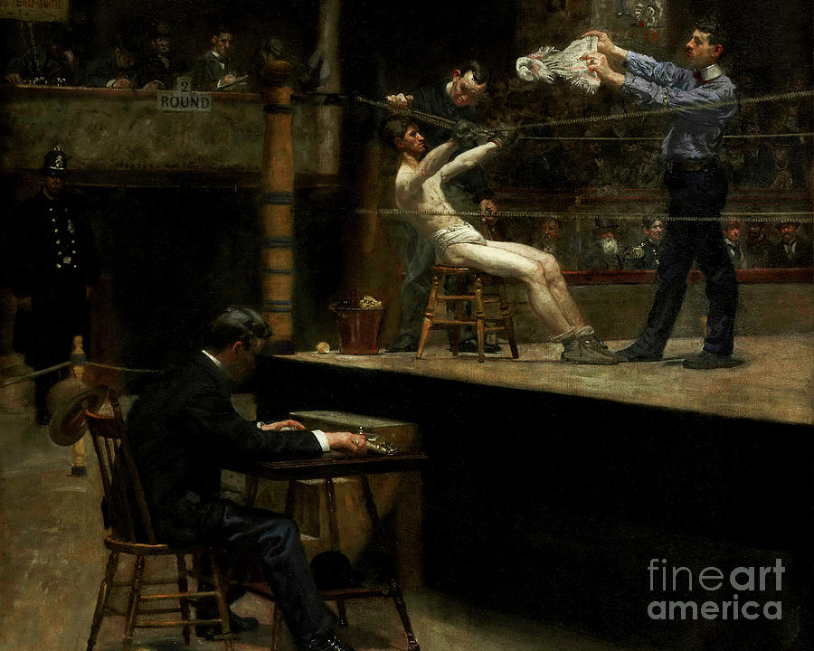 Remastered Art Between Rounds by Thomas Eakins 20220526 v2 Painting by Thomas Eakins