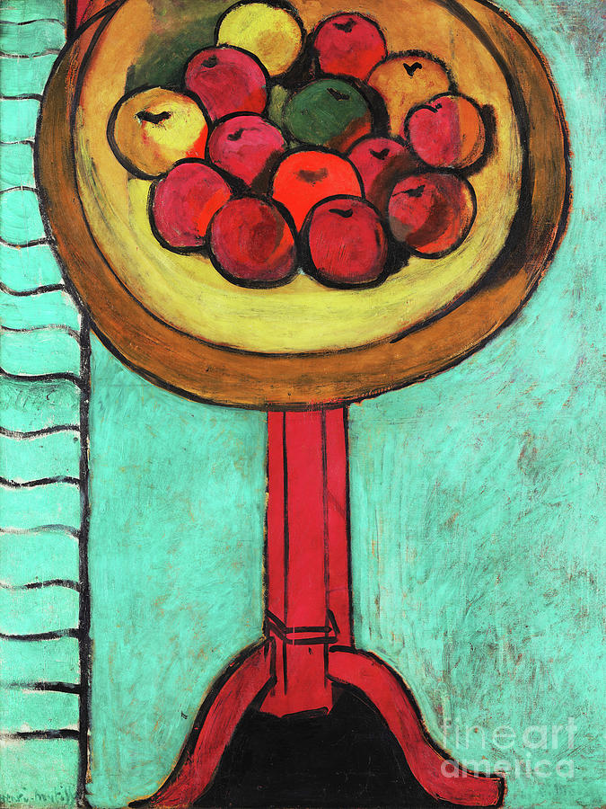 Remastered Art Bowl Of Apples On A Table by Henri Matisse 202201 Painting by - Henri Matisse