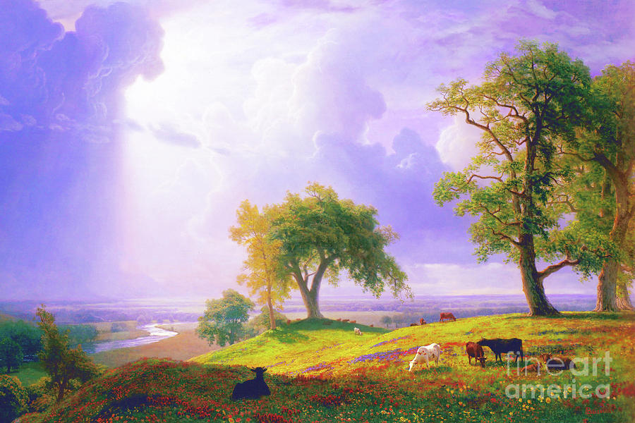 Remastered Art California Spring by Albert Bierstadt 20220116a Painting by Albert-Bierstadt