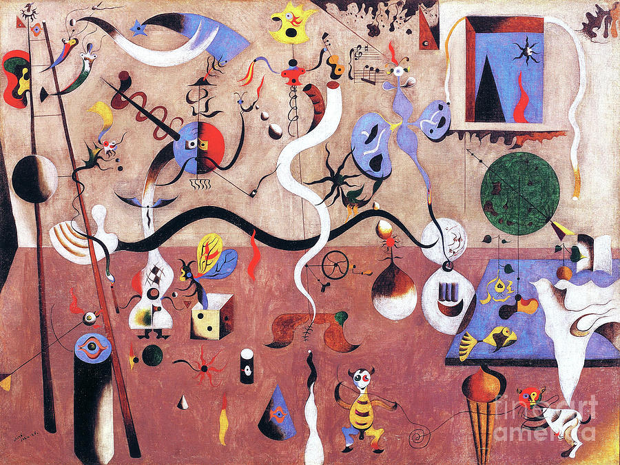 Remastered Art Carnival of Harlequin by Joan Miro 20220115 Painting by Joan Miro
