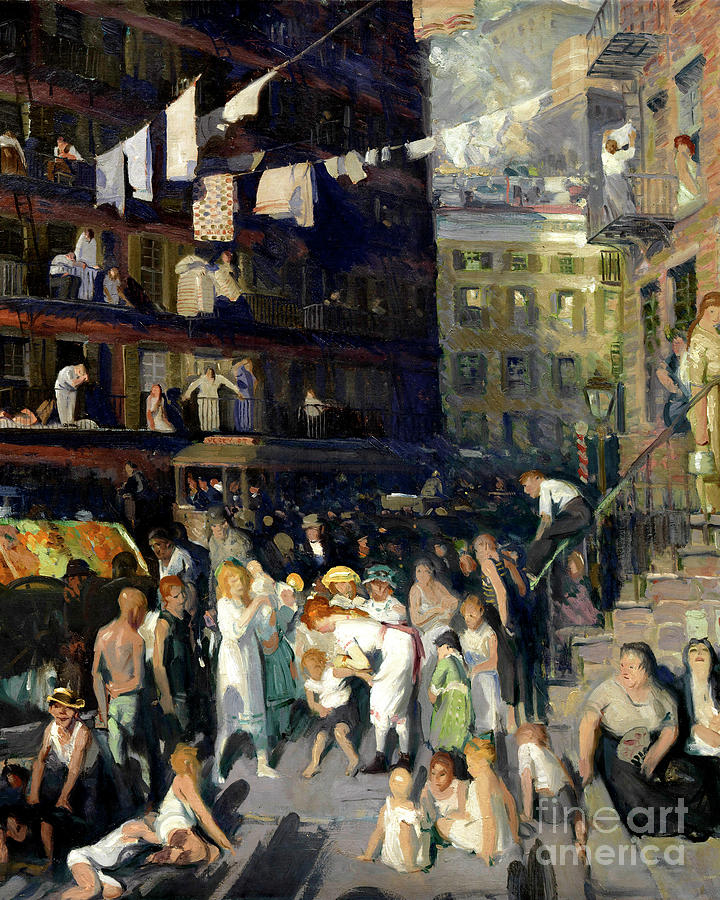 Remastered Art Cliff Dwellers by George Bellows 20220410 Painting by George Bellows