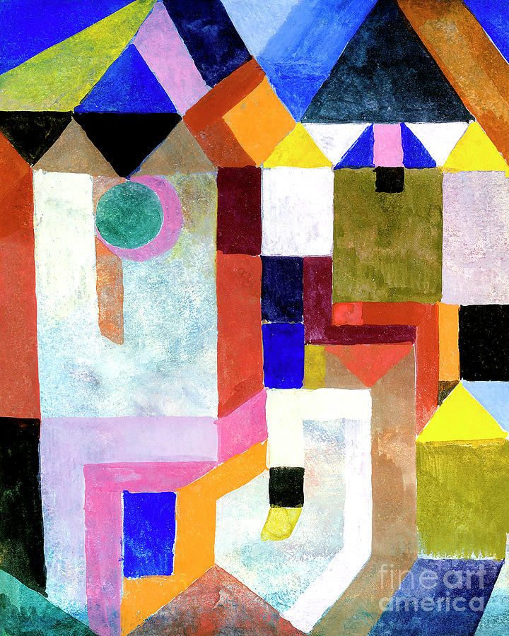 Remastered Art Colorful Architecture by Paul Klee 20220120 Painting by - Paul Klee