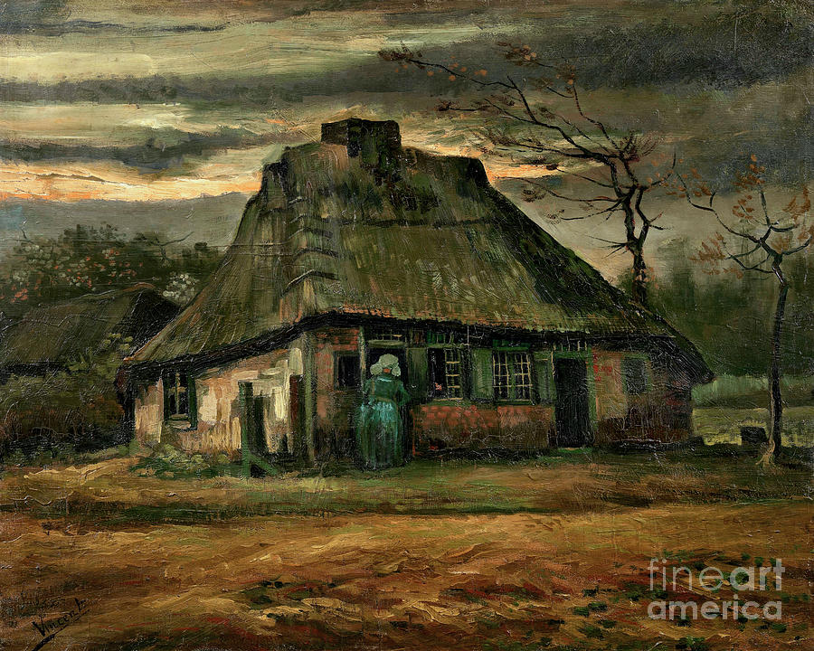 Remastered Art Cottage by Vincent Van Gogh 20231229 Painting by Vincent Van-Gogh